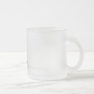 crumbs. frosted glass coffee mug