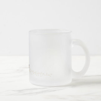 crumbs. frosted glass coffee mug