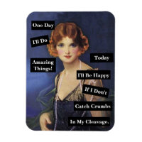 Crumbs In My Cleavage Vintage Lady Funny 
