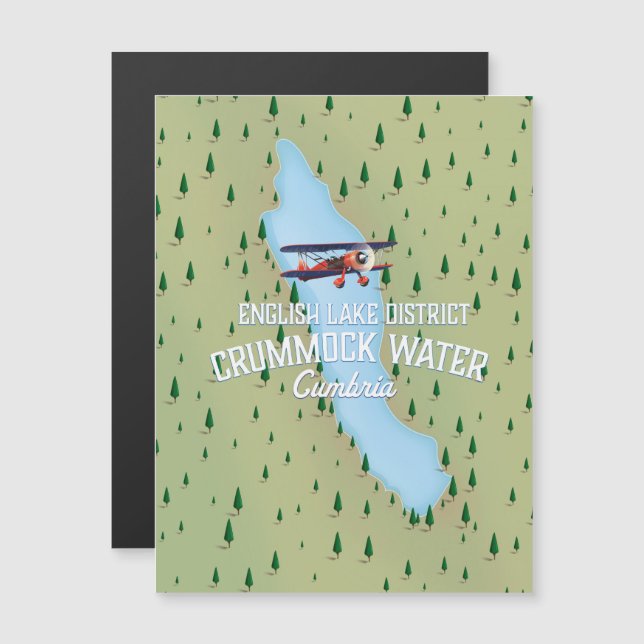 Crummock Water, lake district map travel poster (Front/Back)