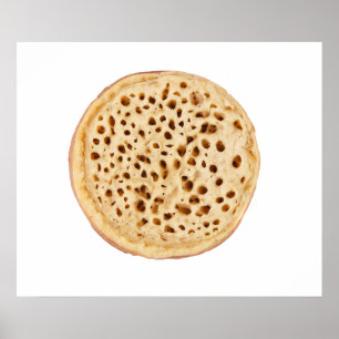 Crumpet on white poster