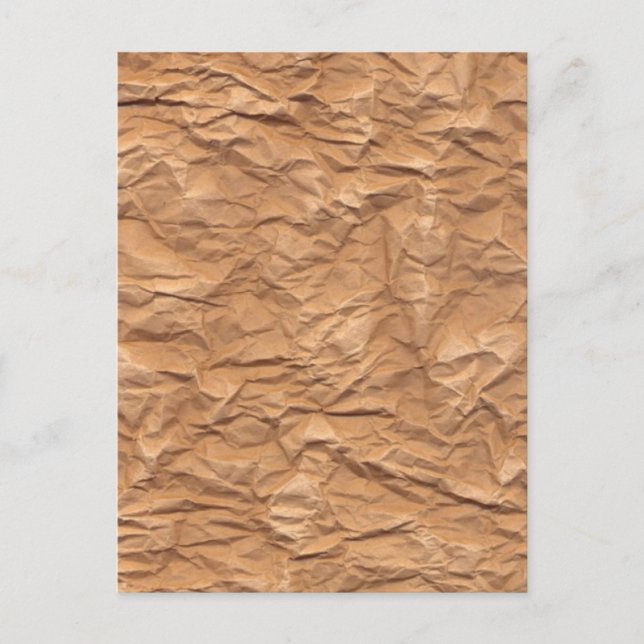 Crumpled Brown Paper Postcard (Front)