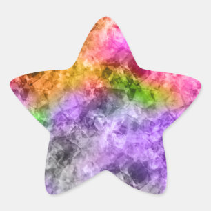 Crumpled Exotic Texture Star Sticker