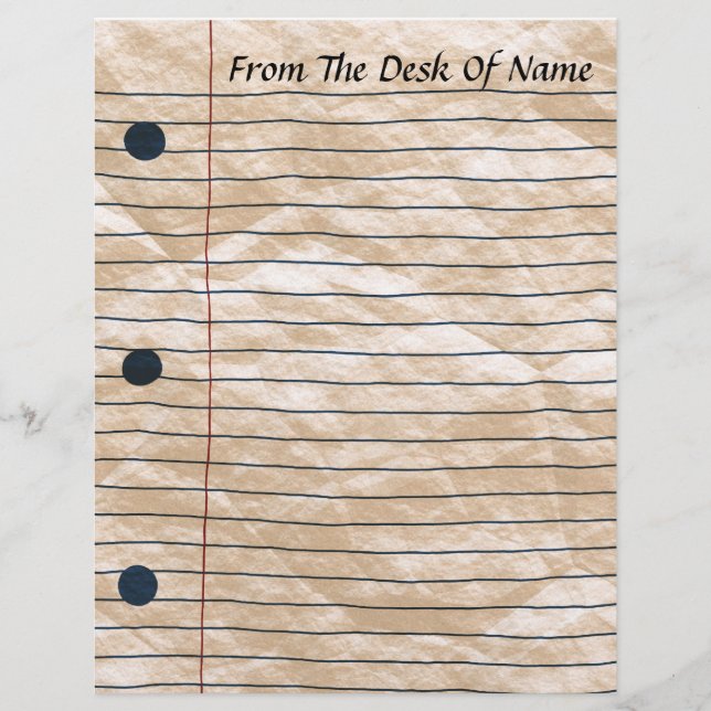 Crumpled Notepaper Letterhead (Front)