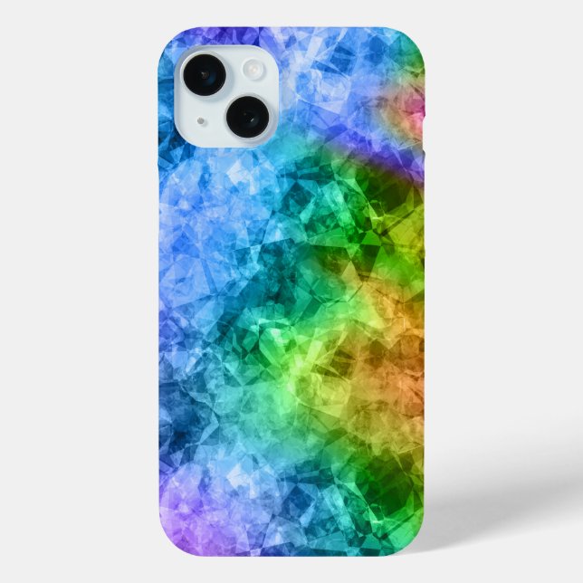 Crumpled Peacock Blue Texture Case-Mate iPhone Case (Back)