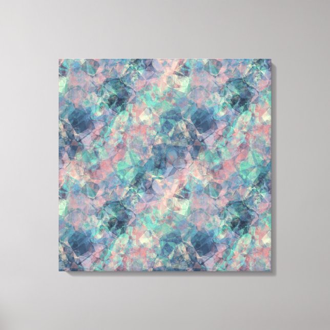 Crumpled Sunset Blue Texture Canvas Print (Front)