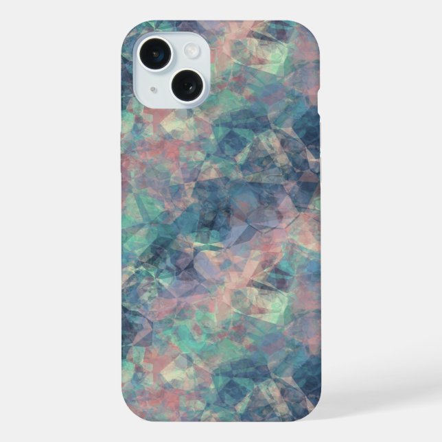 Crumpled Sunset Blue Texture iPhone Case (Back)