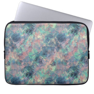 Crumpled Sunset Blue Texture Laptop Sleeve
