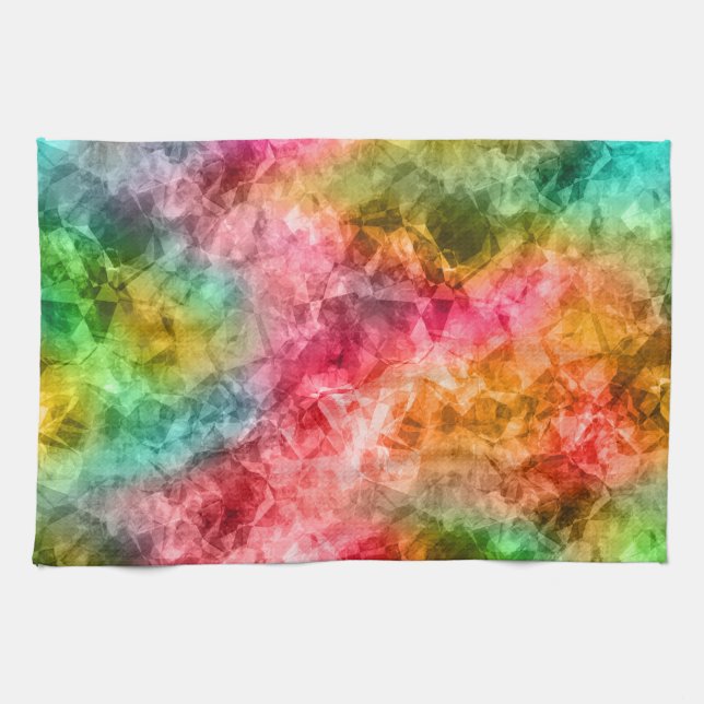 Crumpled Tropical Texture Tea Towel (Horizontal)