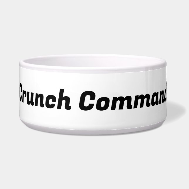 "Crunch Command" Dog Bowl (Front)