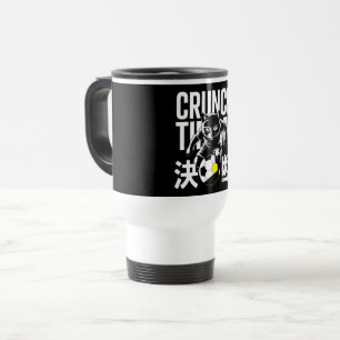 Crunch Time Soccer Cat Gift for Coaches & Athletes Travel Mug