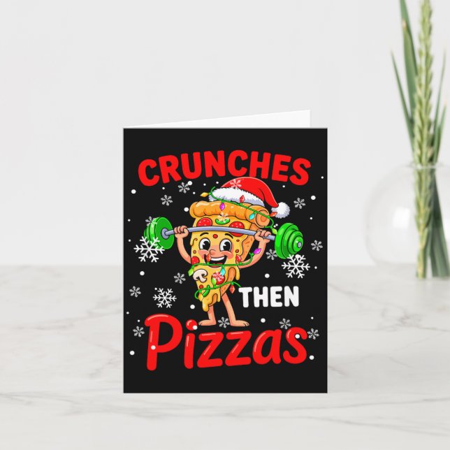 Crunches Then Zzas Xmas Santa Zza Weightlifting Gy Card (Front)