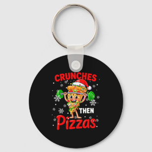 Crunches Then Zzas Xmas Santa Zza Weightlifting Gy Key Ring