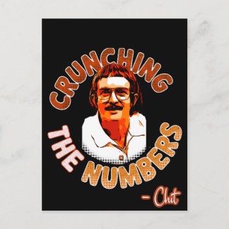 Crunching the numbers holiday postcard