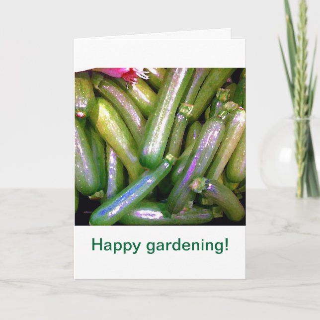 Crunchy Courgettes Card (Front)