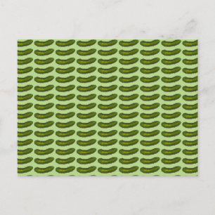 Crunchy Green Kosher Dill Pickle Print Foodie Postcard