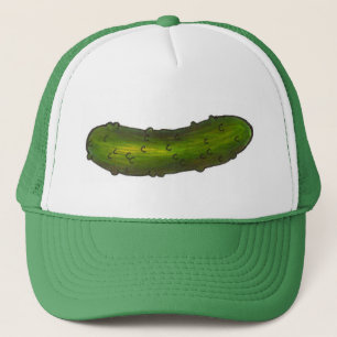 Crunchy Green Kosher Dill Sour Pickle Foodie Trucker Hat