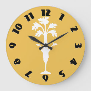 'Crunchy Time' Yellow Large Round Wall Clock