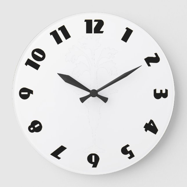 'Crunchy Time' Yellow Large Round Wall Clock (Front)