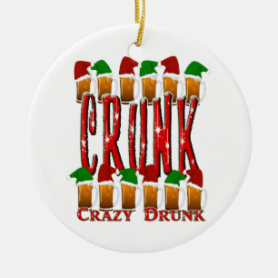 CRUNK - Crazy Drunk Ceramic Tree Decoration