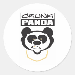 Crunk Panda Classic Round Sticker