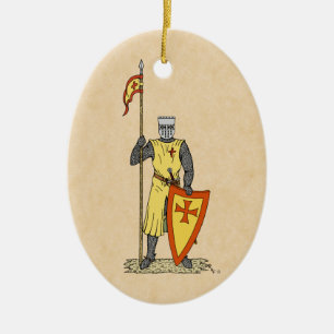 Crusader Knight Early 13th Century Ceramic Tree Decoration
