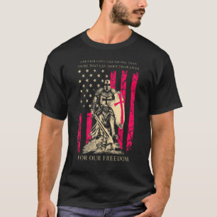 Crusader Knight Templar Warrior Of God America Fla T-Shirt