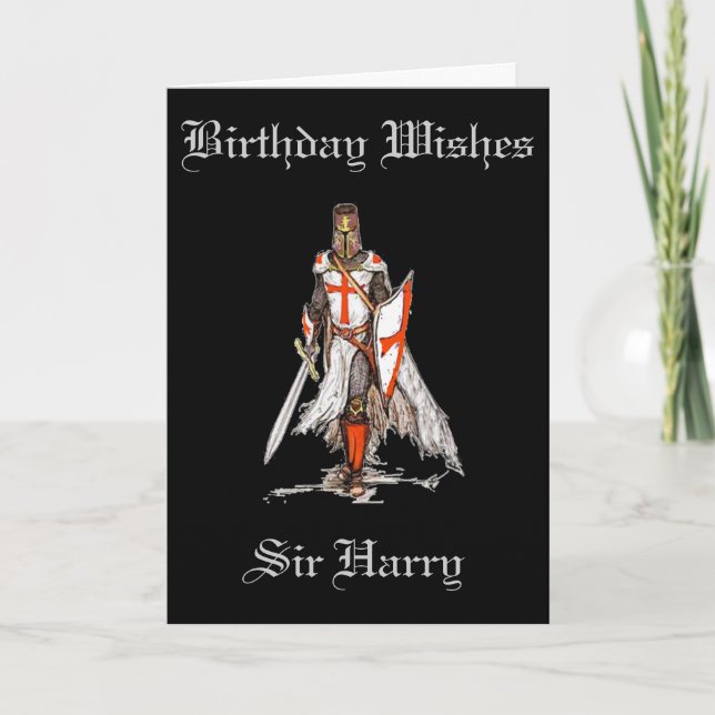 CRUSADER/KNIGHTGREETING CARD (Front)