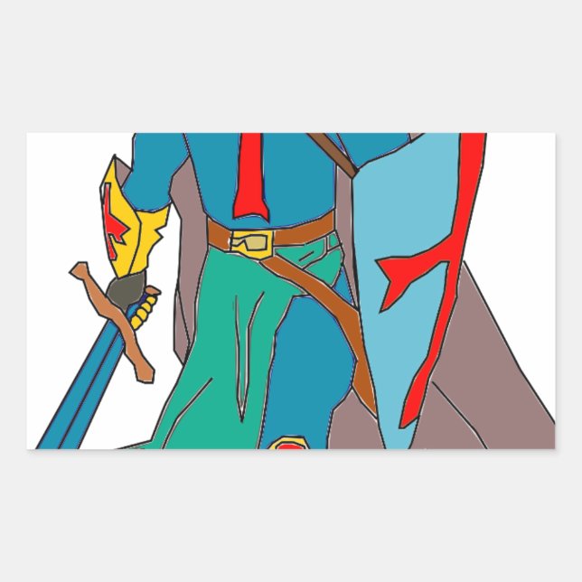 Crusader Rectangular Sticker (Front)