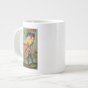 Crusader Tobacco LabelPetersburg, VA Large Coffee Mug