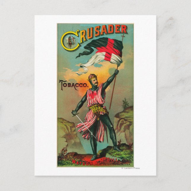 Crusader Tobacco LabelPetersburg, VA Postcard (Front)