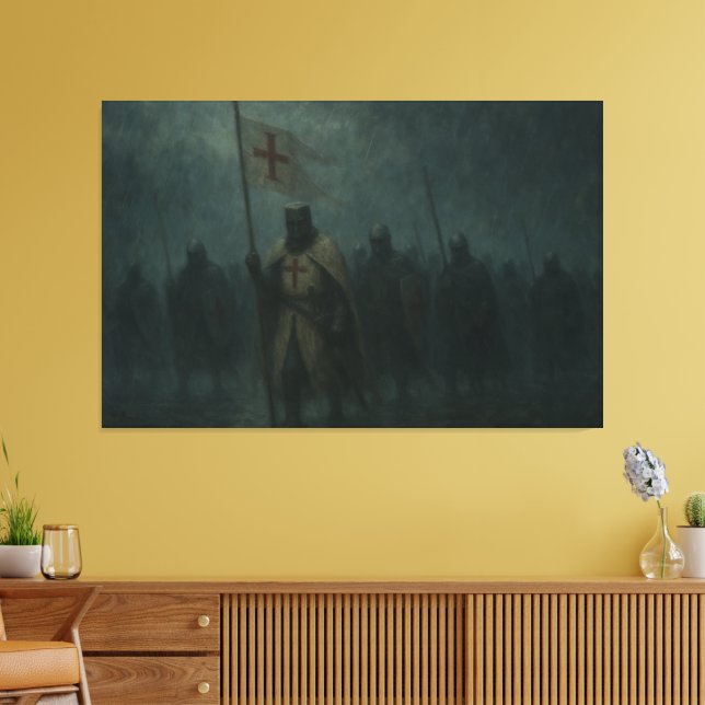 Crusaders Marching in the Storm Canvas Print (Insitu(LivingRoom))