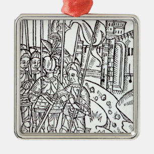 Crusaders, printed by Wynkyn de Worde Metal Tree Decoration