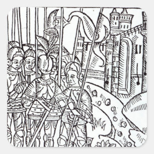 Crusaders, printed by Wynkyn de Worde Square Sticker
