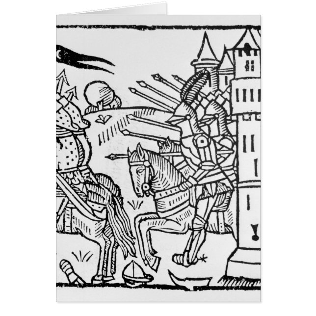Crusading knights ride out to do Battle (Front)