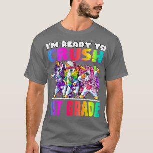 Crush 1st Grade Dabbing Unicorn Back to School Bac T-Shirt