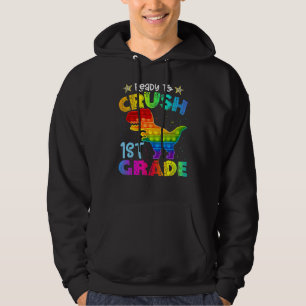 Crush 1st Grade Dinosaur Pop It Fidget Back To Sch Hoodie
