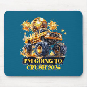 Crush 2026 Monster Truck New Year Party Countdown  Mouse Mat
