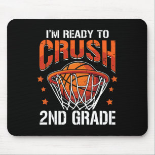 Crush 2nd Grade Bysketbyll Byck To School Boys Kid Mouse Mat