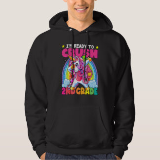 Crush 2nd Grade Dabbing Unicorn Back To School Gir Hoodie