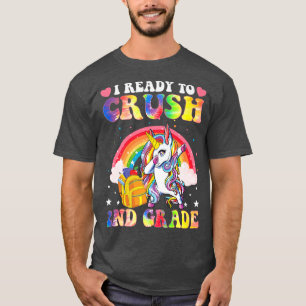 Crush 2nd Grade Dabbing Unicorn Back to School Gir T-Shirt