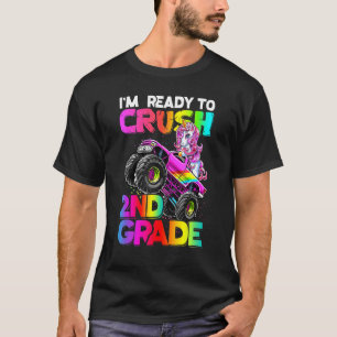 Crush 2nd Grade Unicorn Monster Truck Back to Scho T-Shirt