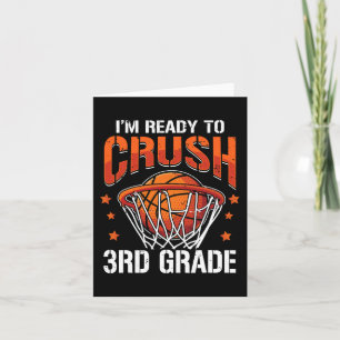 Crush 3rd Grade Basketball Back to School Boys Kid Card