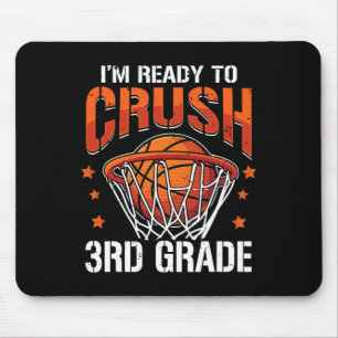 Crush 3rd Grade Basketball Back to School Boys Kid Mouse Mat