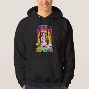 Crush 3rd Grade Dabbing Unicorn Back To School Gir Hoodie