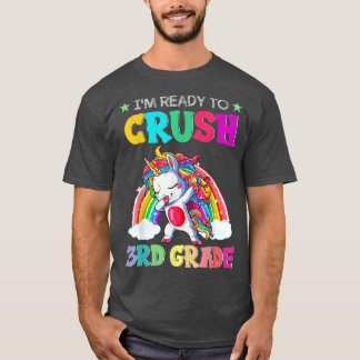 Crush 3rd Grade Unicorn Dabbing Back To School Gir T-Shirt