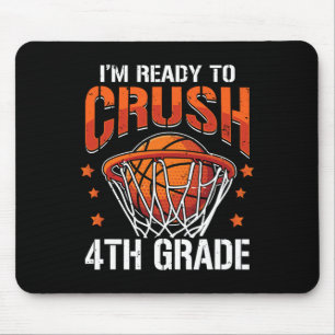 Crush 4th Grade Basketball Back to School Boys Kid Mouse Mat