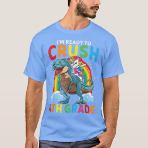 Crush 4th Grade Unicorn Dinosaur T Re Back to Scho T-Shirt