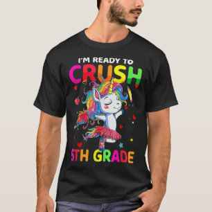 Crush 5th Grade Cute Unicorn Back To School Girls T-Shirt