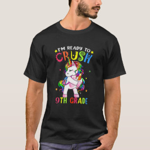 Crush 9Th Grade Funny Unicorn Back To School T-Shirt